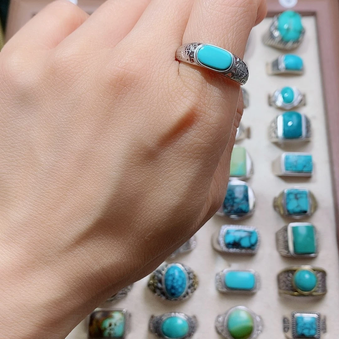 绿松石银S925镶嵌颈饰