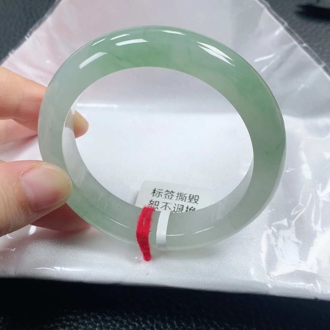 翡翠手镯未镶嵌缅甸天然翡翠手镯54圈口