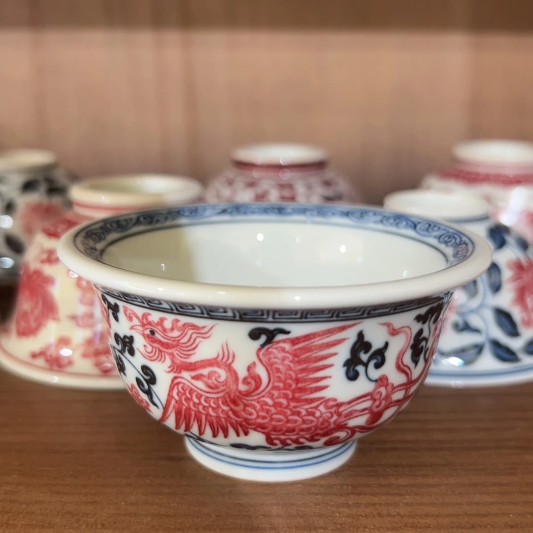 正绎堂釉里红双凤中号