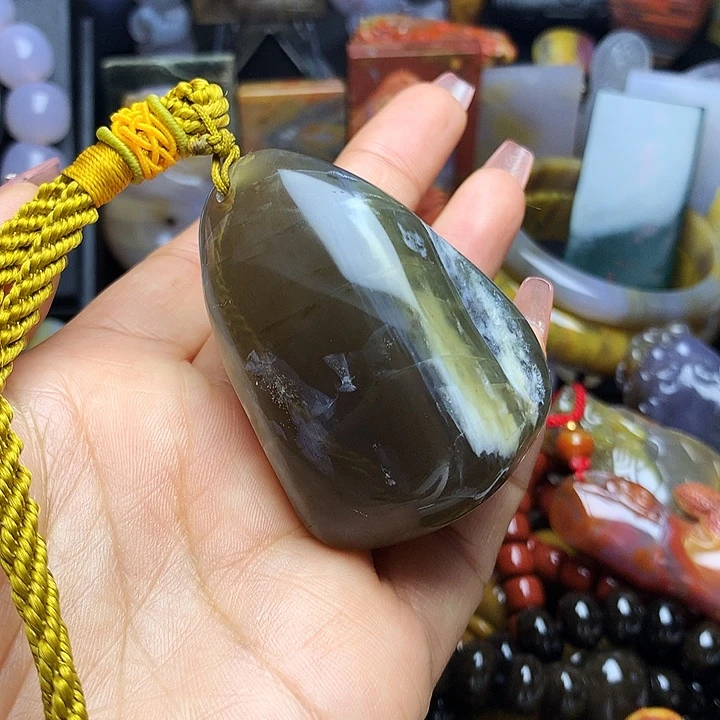 硅化玉未镶嵌吊坠(不含链)