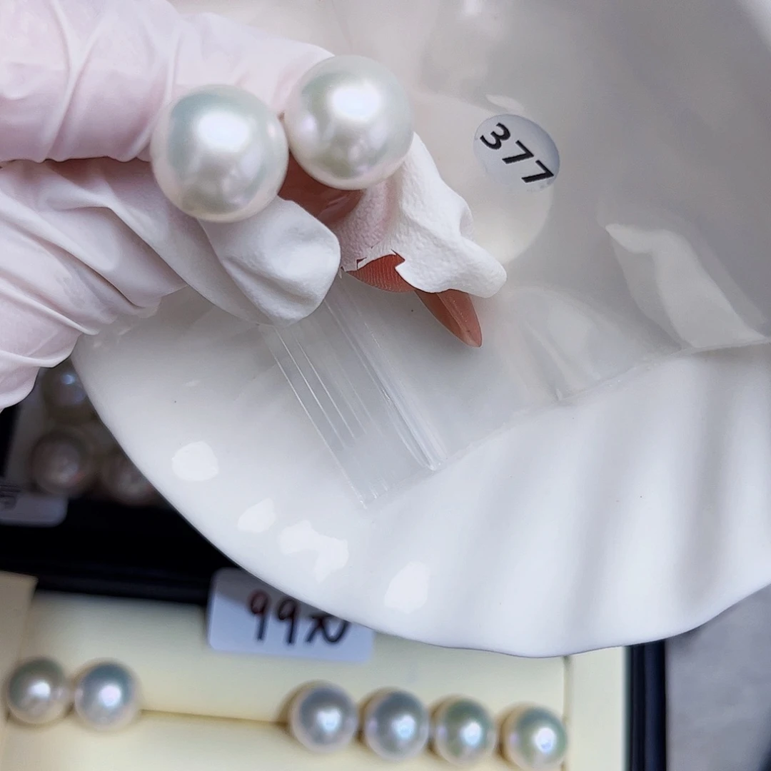 简***️淡水珍珠耳饰银S925镶嵌