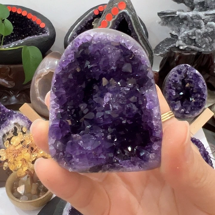 紫晶珠宝半成品未镶嵌