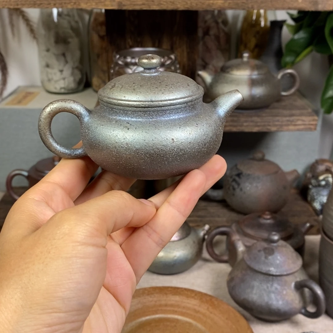 1***栋建水紫陶柴烧茶壶