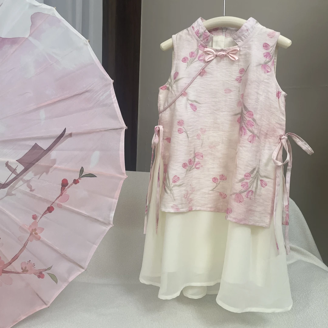 女童旗袍新中式连衣裙2025新款夏季薄款儿童民国风裙子中国风夏装