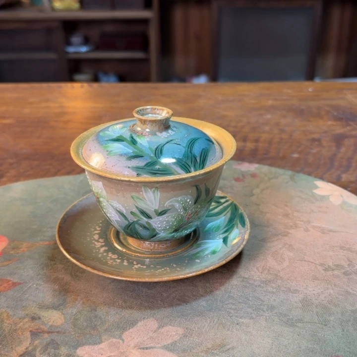 柴烧纯手工手绘陶瓷