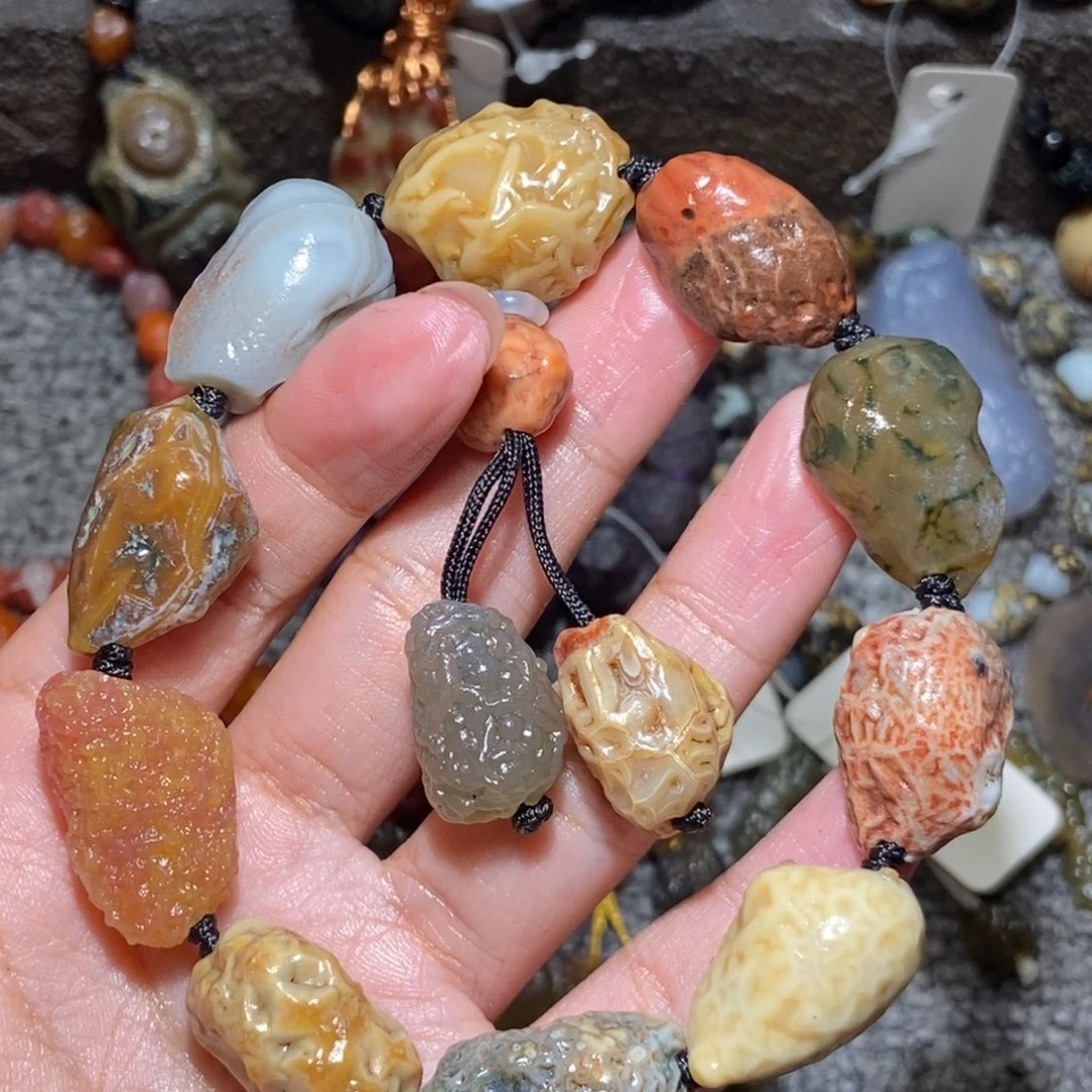 未镶嵌玛瑙/玉髓珠宝半成品