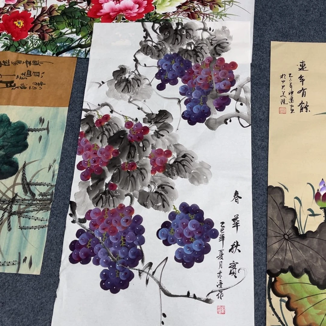国画宣纸手绘，手工作品