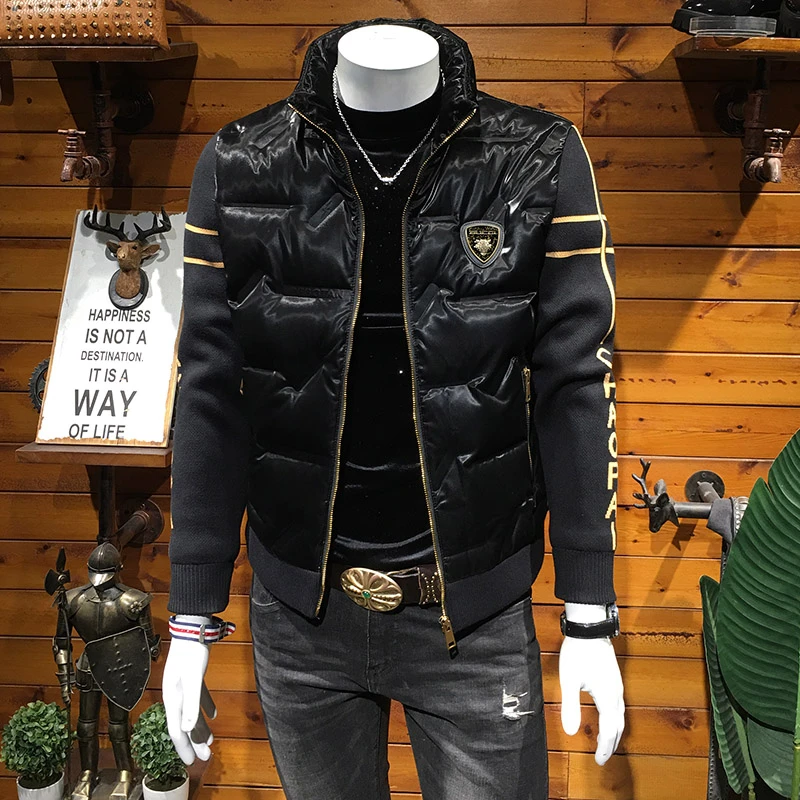 景君澜轻薄高级感男短款轻奢冬季新款90白鸭绒加厚保暖外套潮上衣