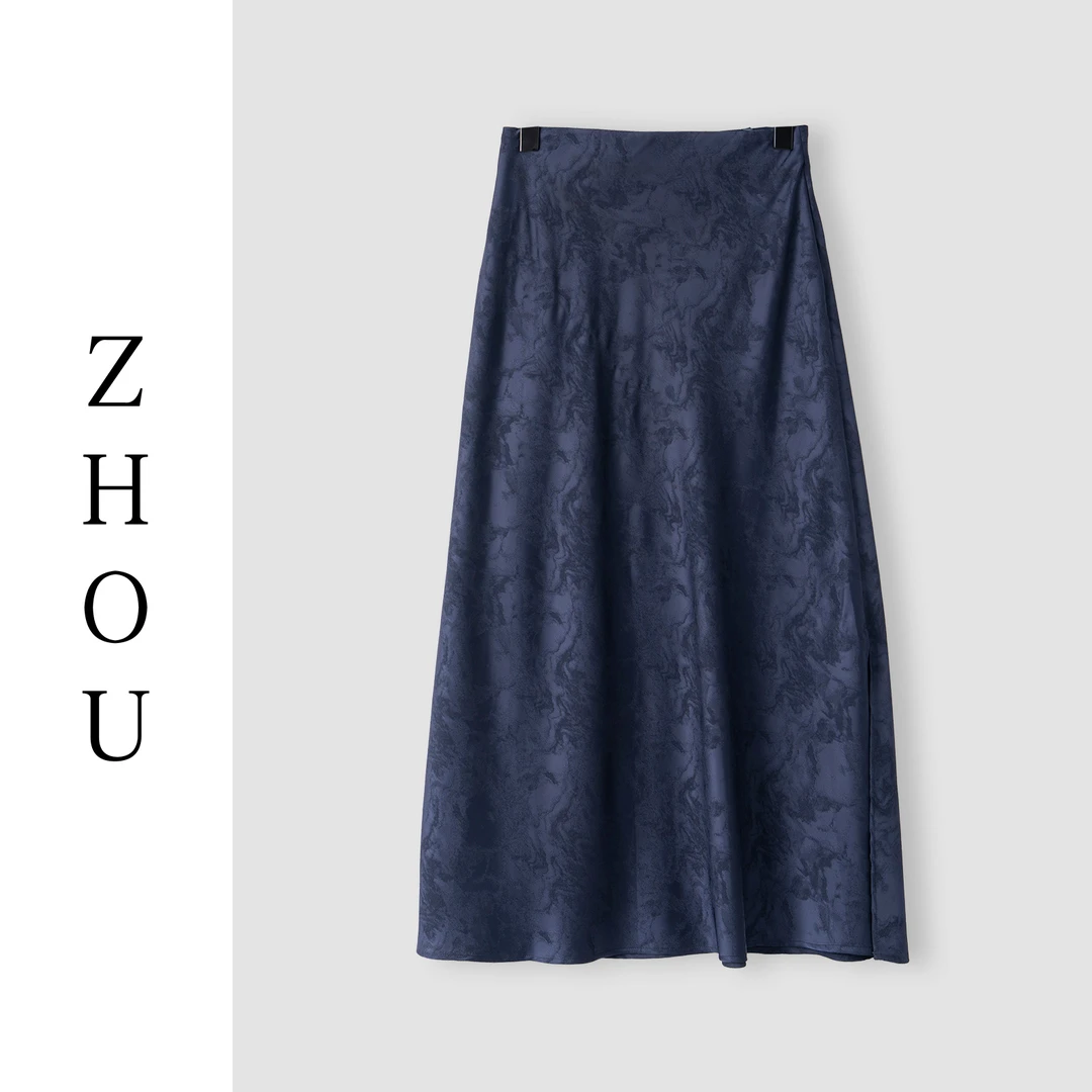 （周哥甄选）藏青色半身裙-21916