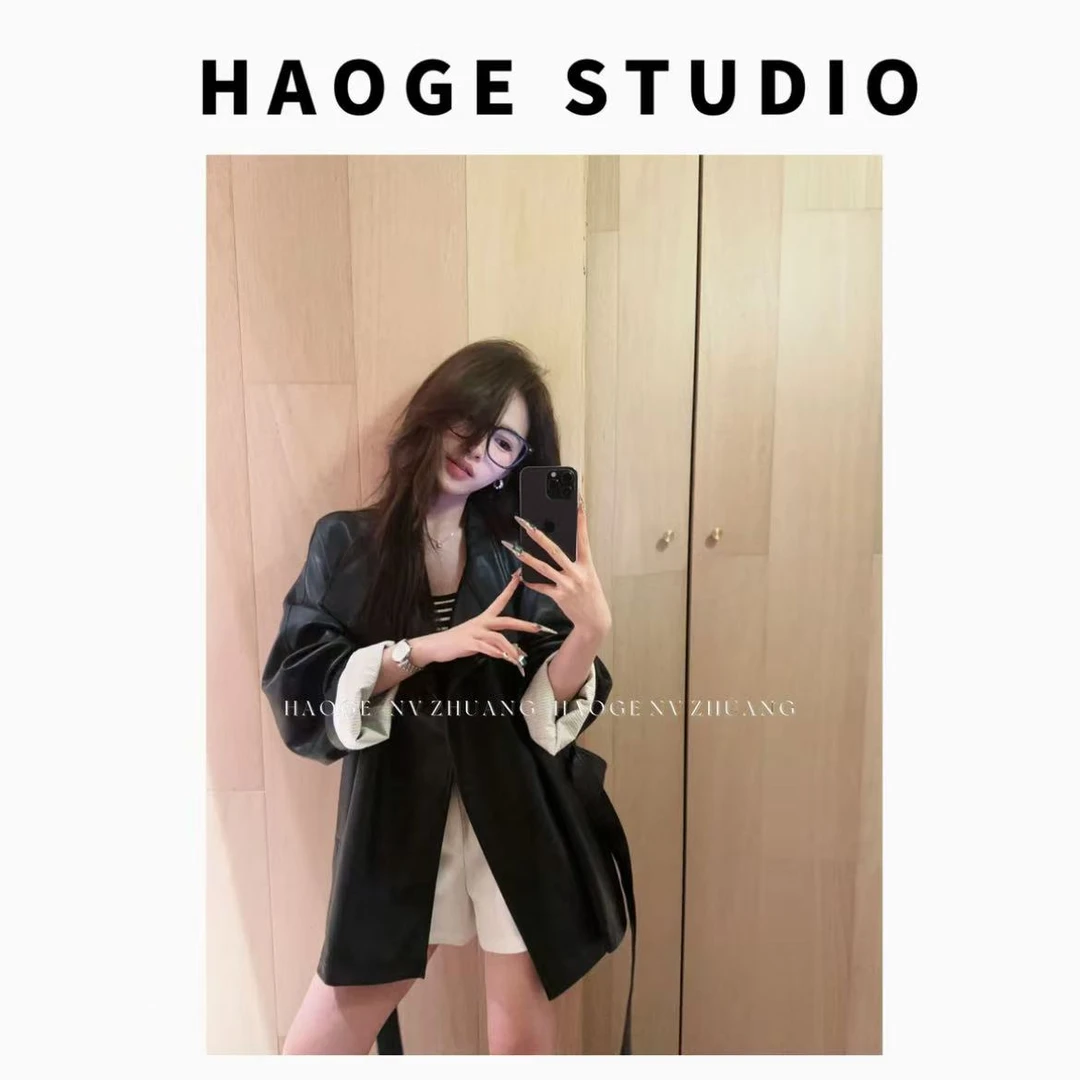 浩哥严选●中古财阀HGX5PY2521A皮衣外套预短款气质日常街头设计感