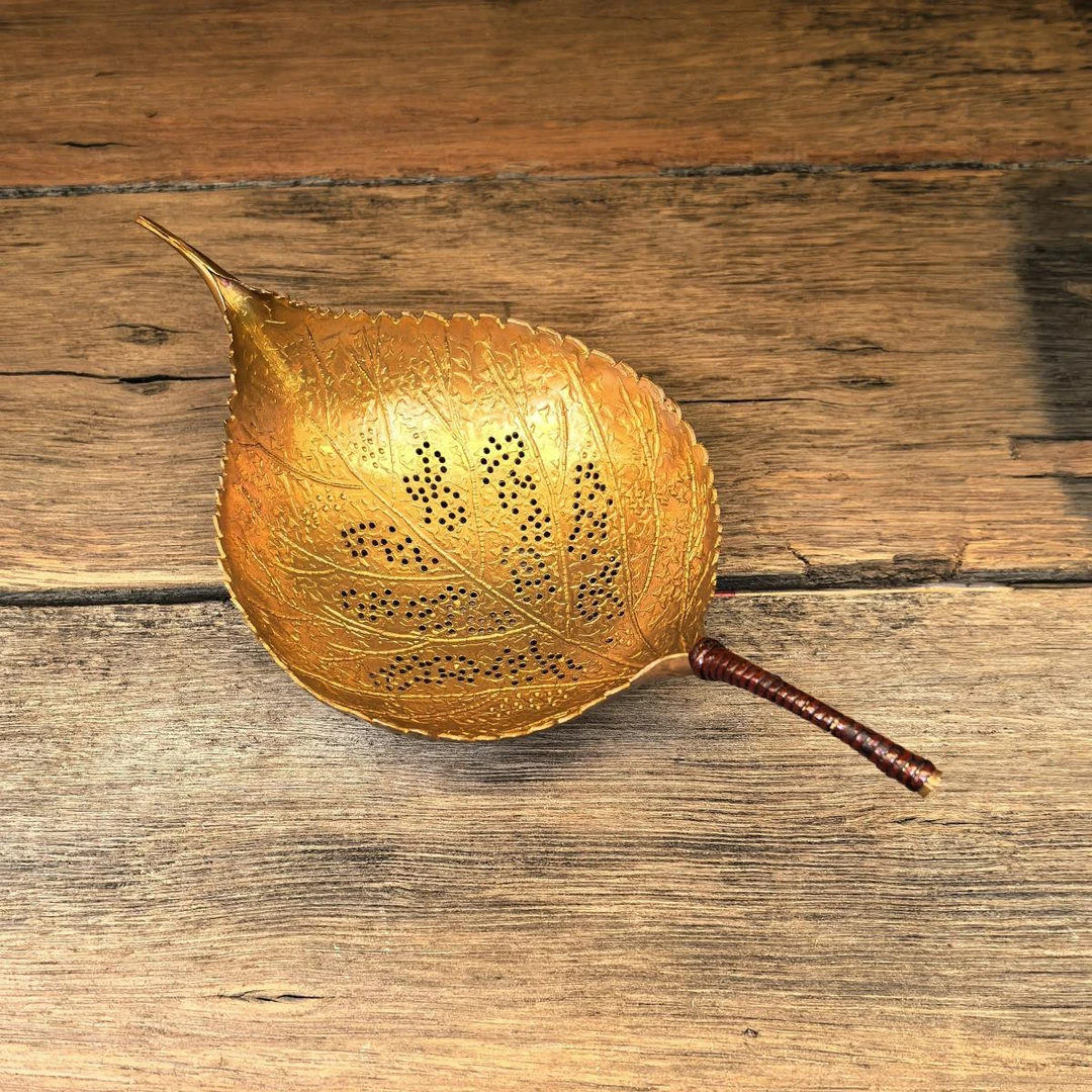 【福器】一叶知秋 树叶茶漏