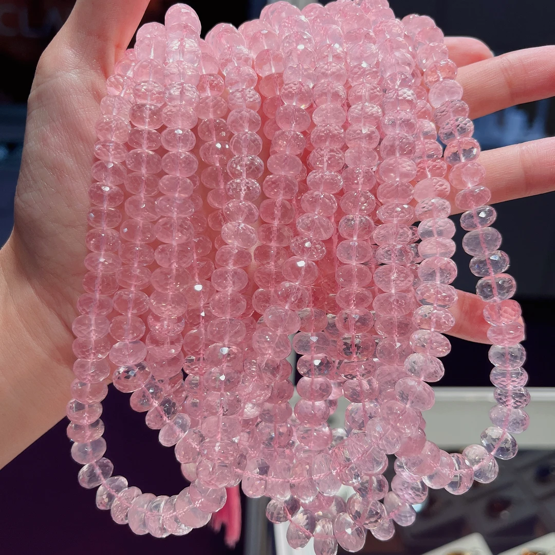 粉晶项链芙蓉石项链闪耀璀璨多样性发货一件