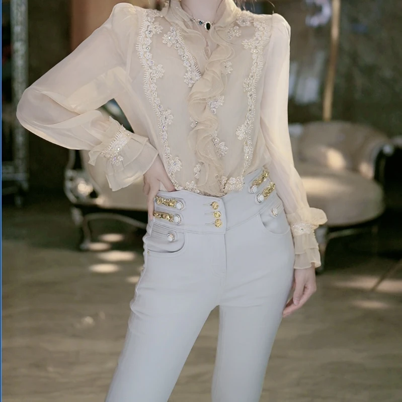 SEJI/瑟纪10.8【摩登腔调】重工气质小脚裤