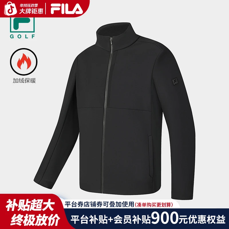 【商务立领夹克】斐乐FILA男装商务百搭加绒保暖舒适外套A11M515702