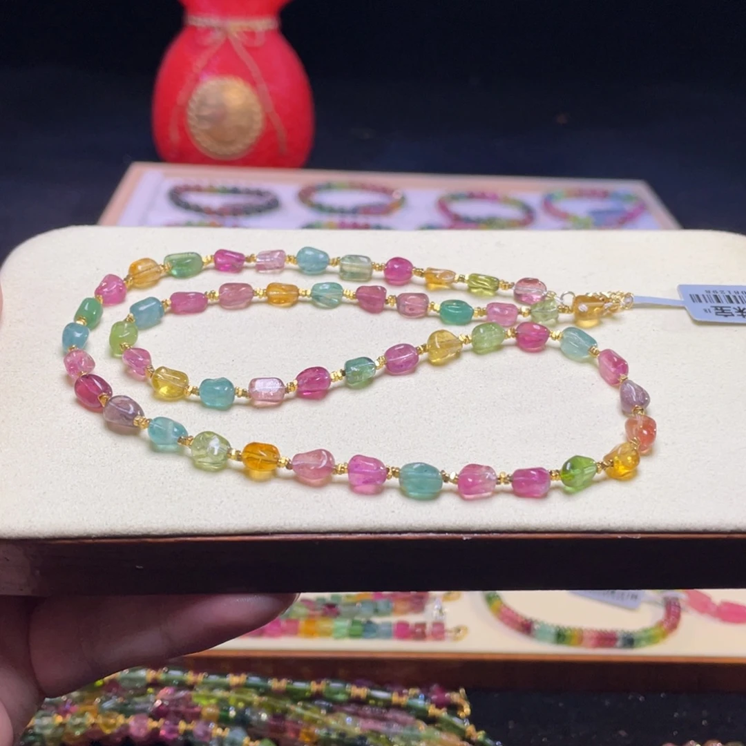 碧玺未镶嵌手链A2碧玺手链