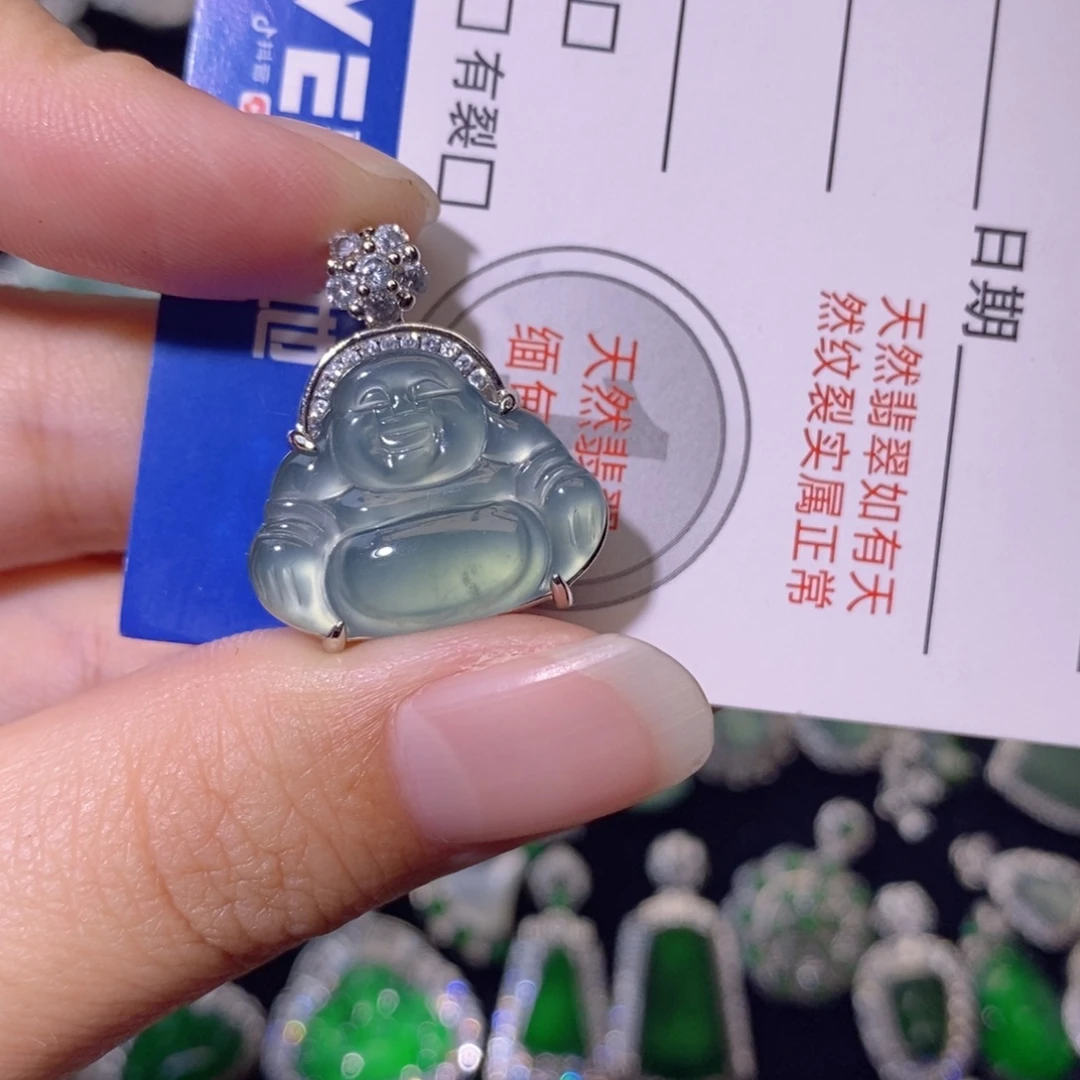 翡翠未镶嵌颈饰天然