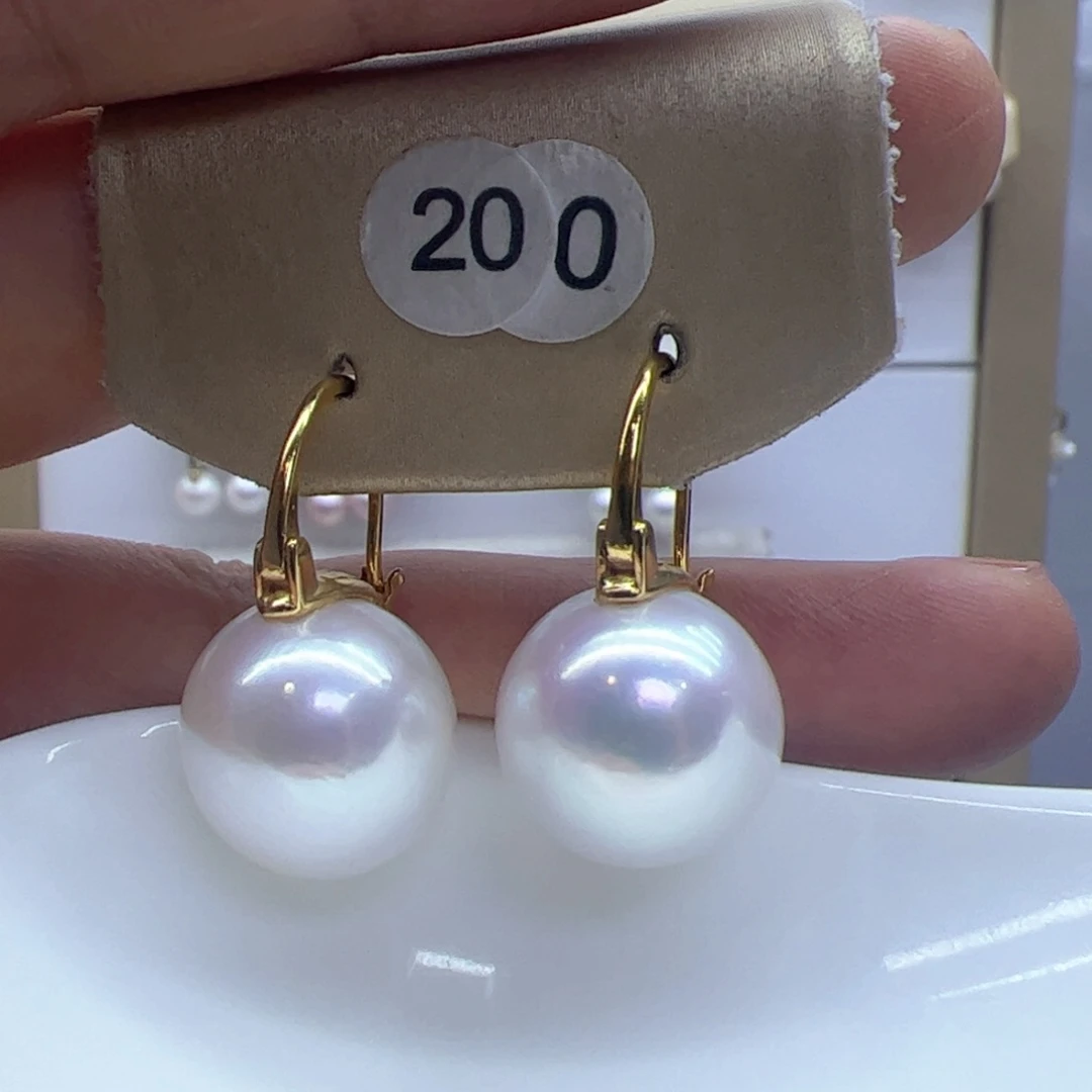 淡水珍珠耳饰银S925镶嵌