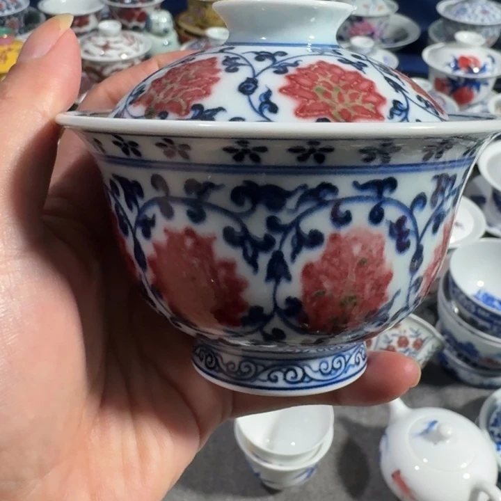 景德镇手工手盖碗