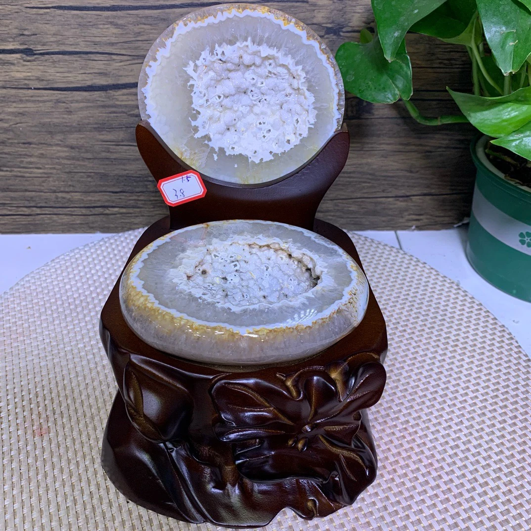 精抛水晶牙软糖聚宝盆家居办公桌摆件乔迁开业送礼