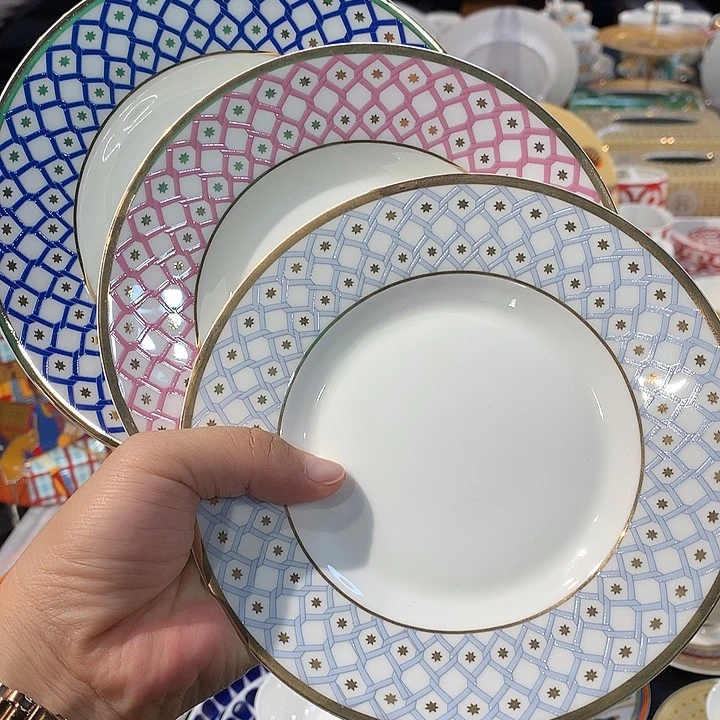 瓷片三个点心盘骨碟