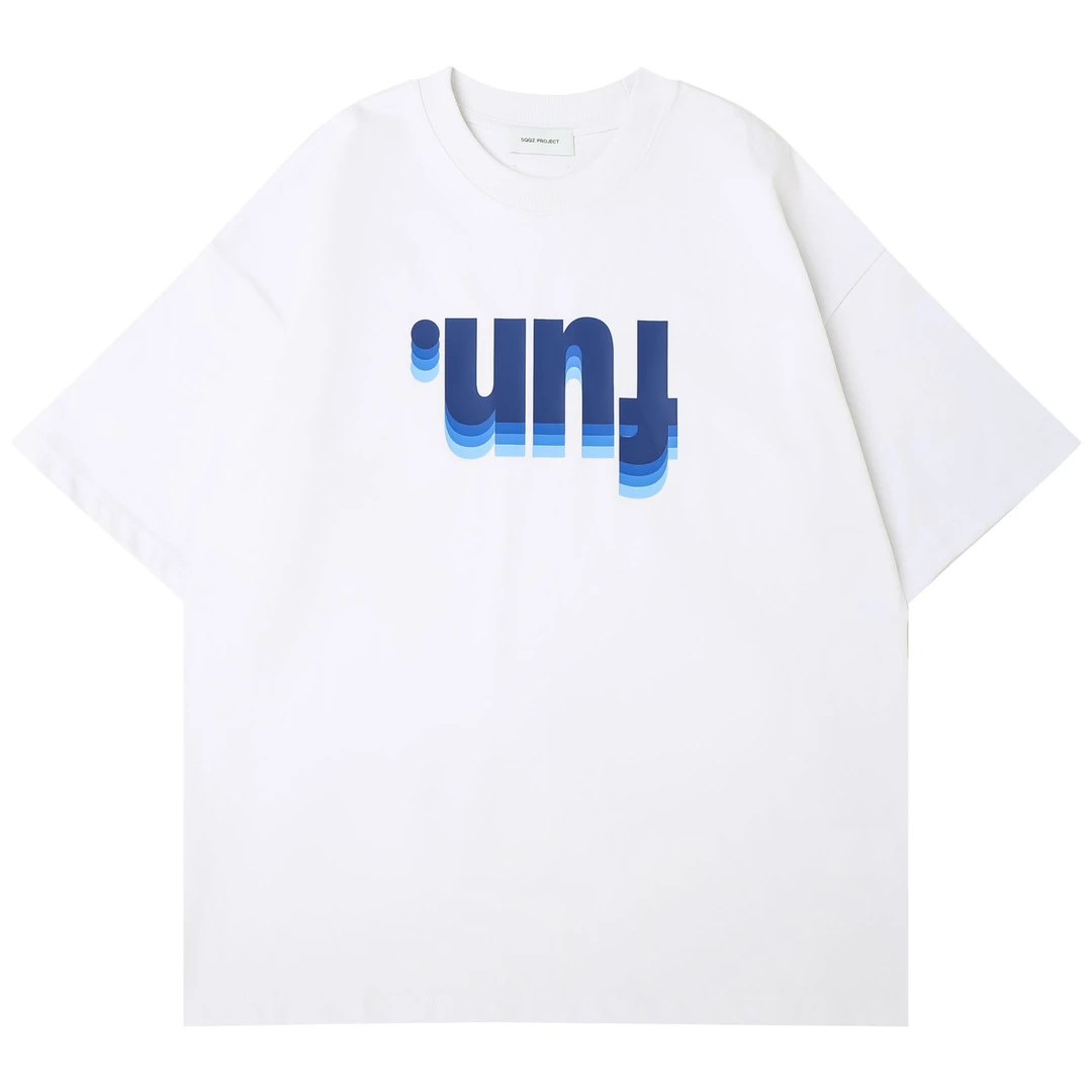 SQQZ PROJECT春夏380G字母短袖T恤鸡米花工作室