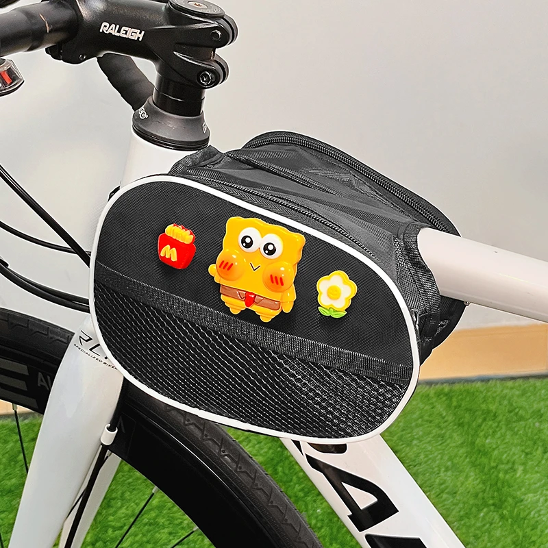 自行车前梁置物包可爱卡通海绵宝宝公路车手机收纳包骑行装备配件