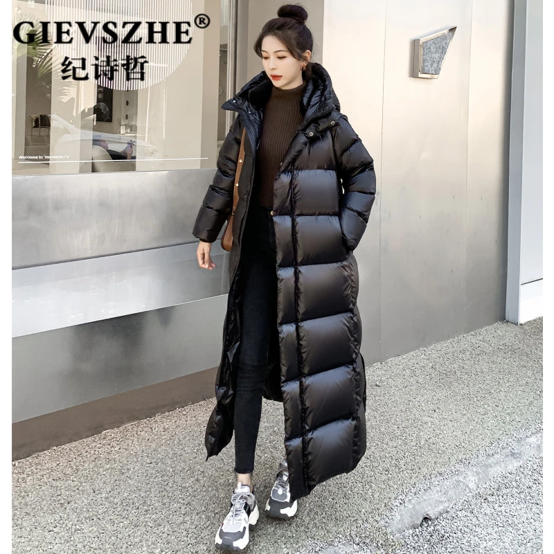 纪诗哲长款轻奢羽绒服女款2025冬季新款过膝加厚加长保暖高级外套