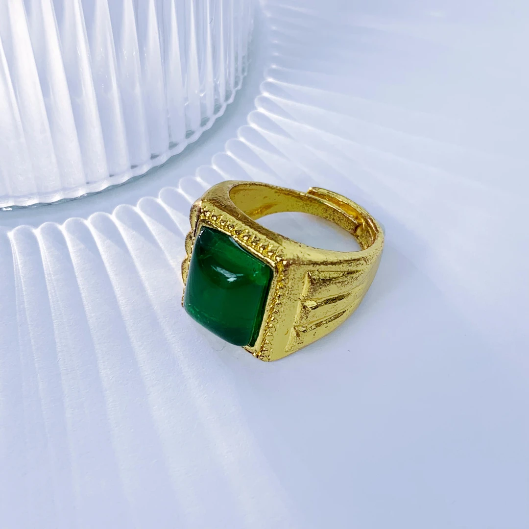 复古时尚男士霸气圆形家居摆放镶嵌开口可调节【方金】