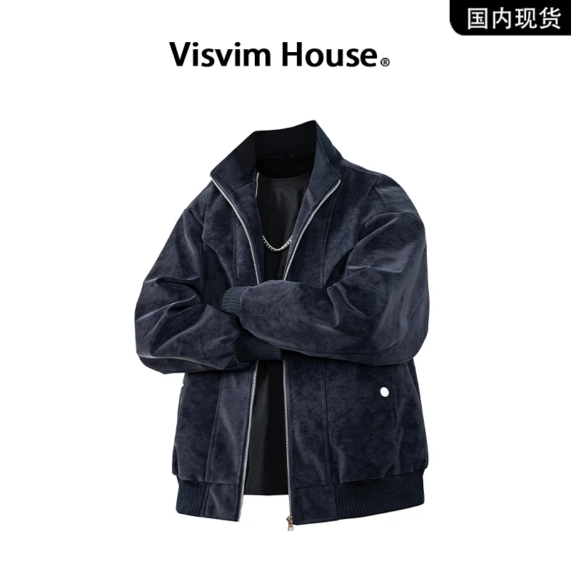 【品牌现货撤柜】VISVIM WINGS秋季复古大码宽松皮衣机车夹克外套男
