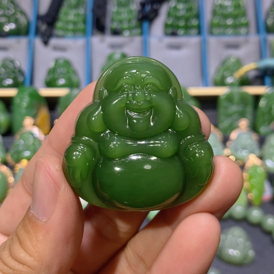 【闪购商品】和田玉吊坠(不含链)未镶嵌新****电阳绿佛公41/42/11