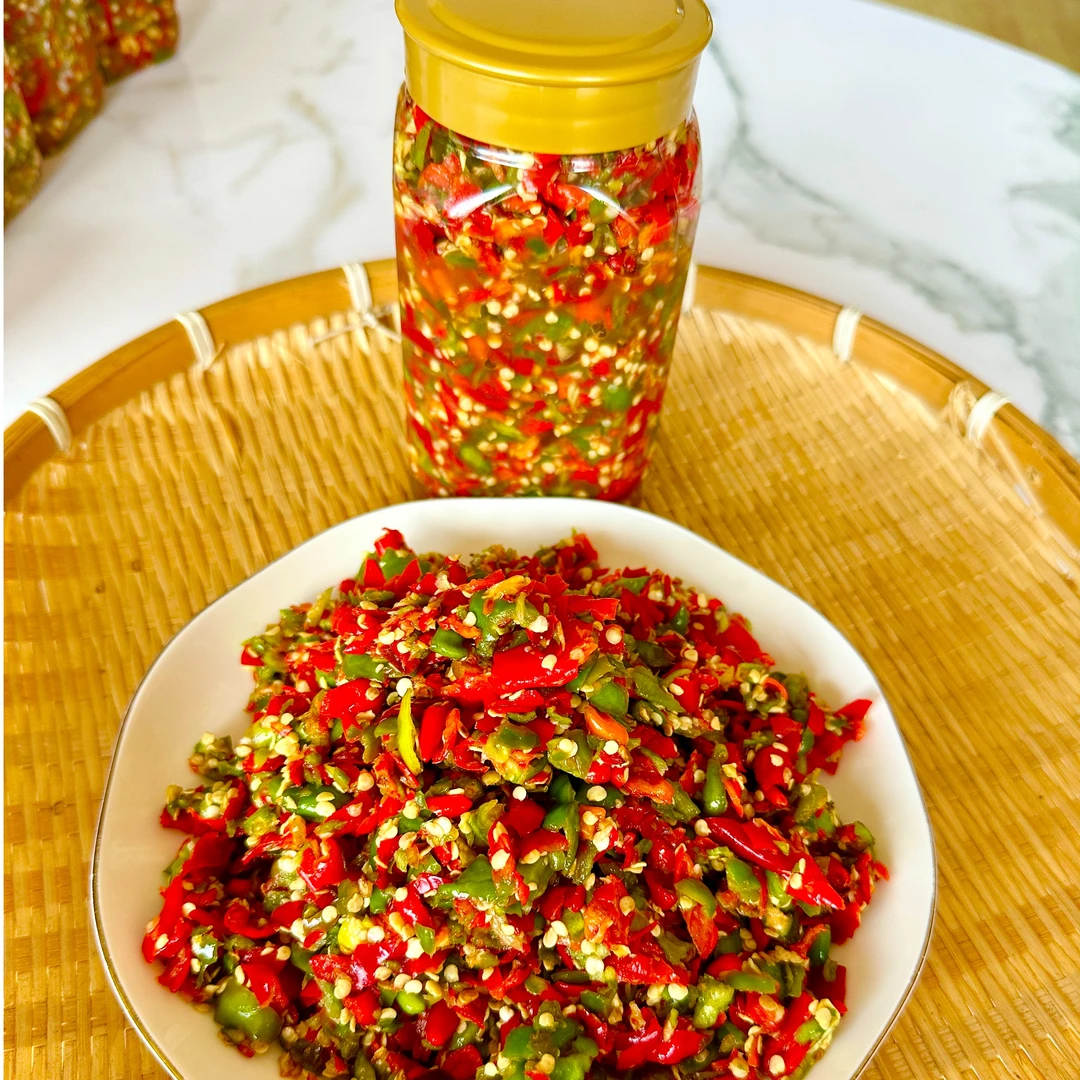 辣椒渣 潜山青红土辣椒 香辣可口   600g/瓶 包邮