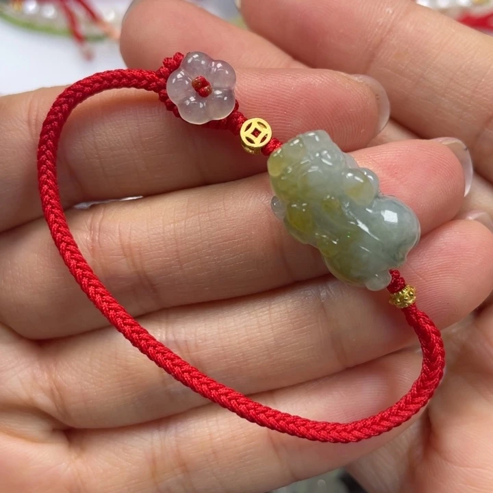 翡翠未镶嵌手绳16手围