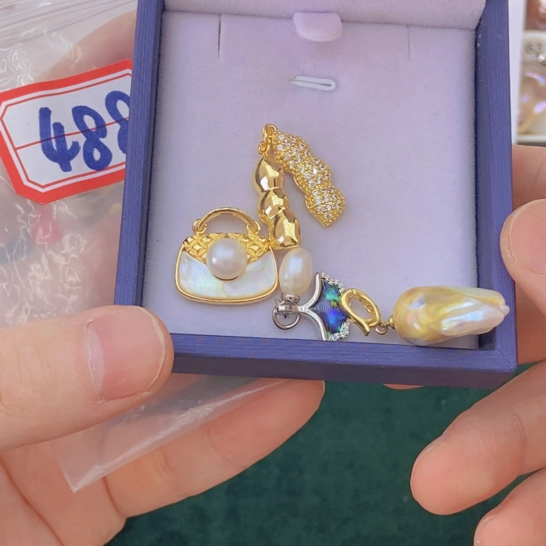 银S925镶嵌淡水珍珠颈饰