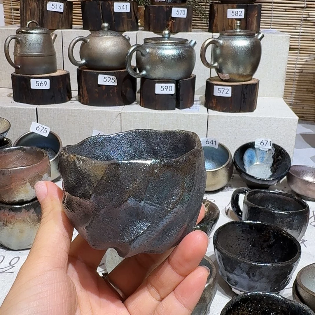 1***栋杯建水紫陶紫泥柴烧杯