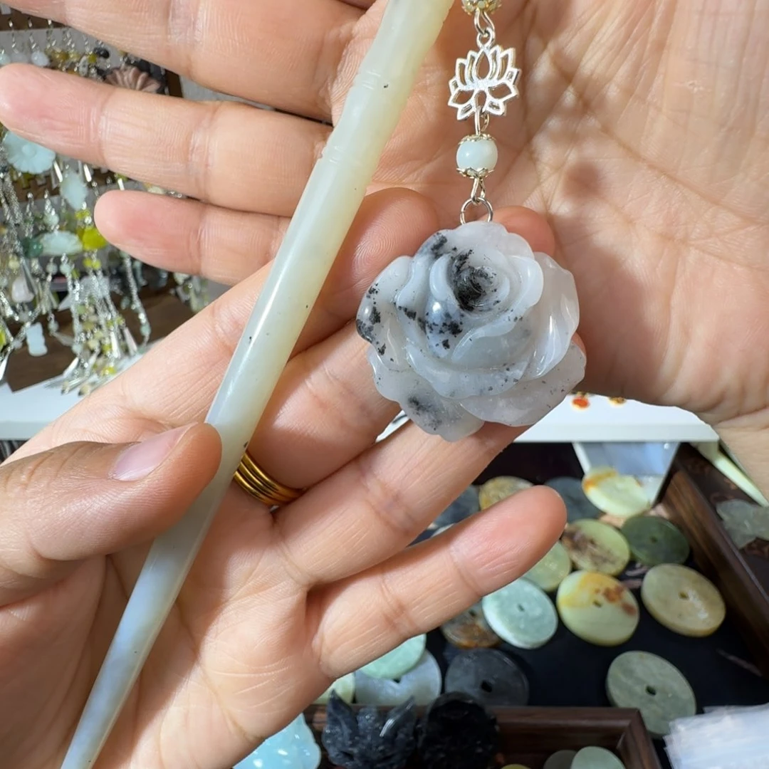 岫玉未镶嵌发簪福利款