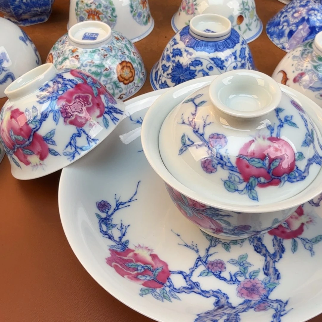 ****寶摆件景德镇瓷器手工手绘