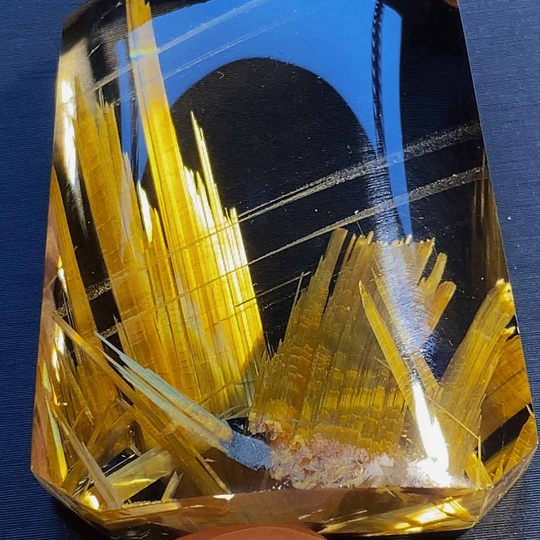 水晶颈饰未镶嵌天然藏品钛晶硬宽板钛无事牌吊坠