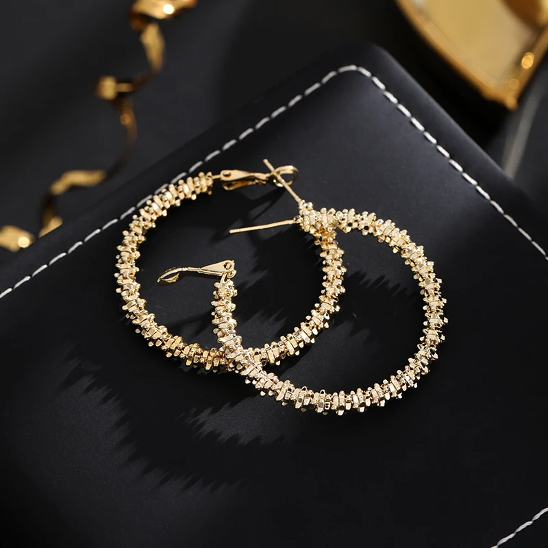 铜合金耳饰 《货号7290》冷淡风不规则小块块耳圈