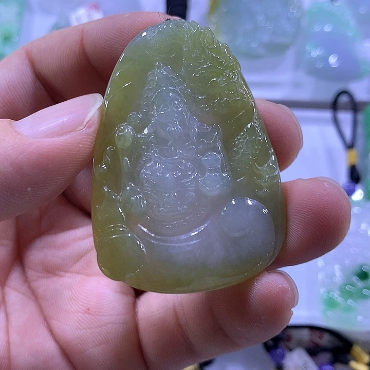 翡翠未镶嵌颈饰天然翡翠A货吊坠