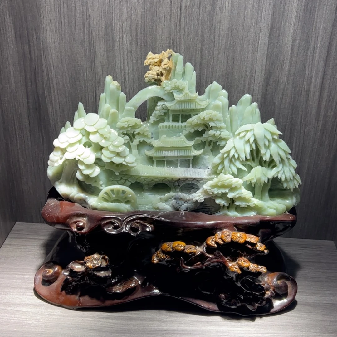 蛇纹石玉（覆膜）珠宝奇石未镶嵌