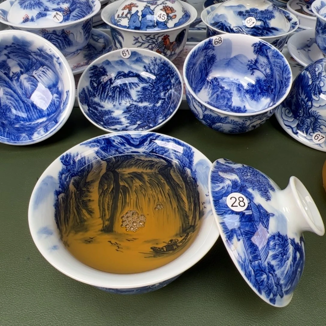景德镇纯手工纯手绘茶具木木28