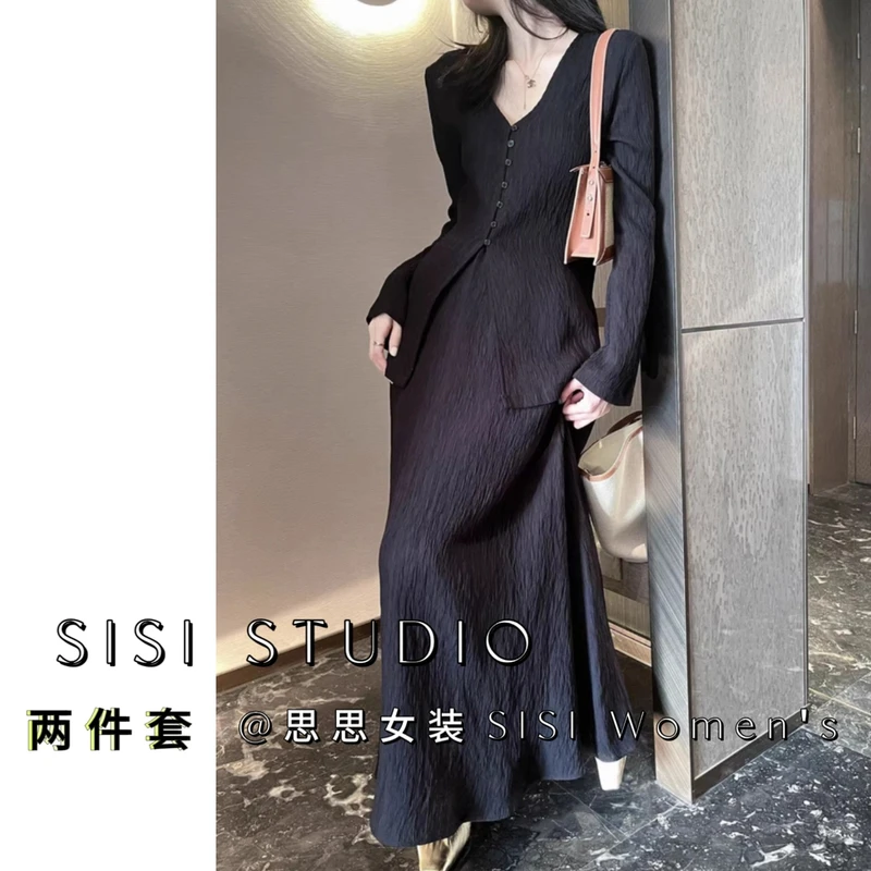 两件套/套盐系轻熟高级感网红上衣半身裙套装洋气两件套ins