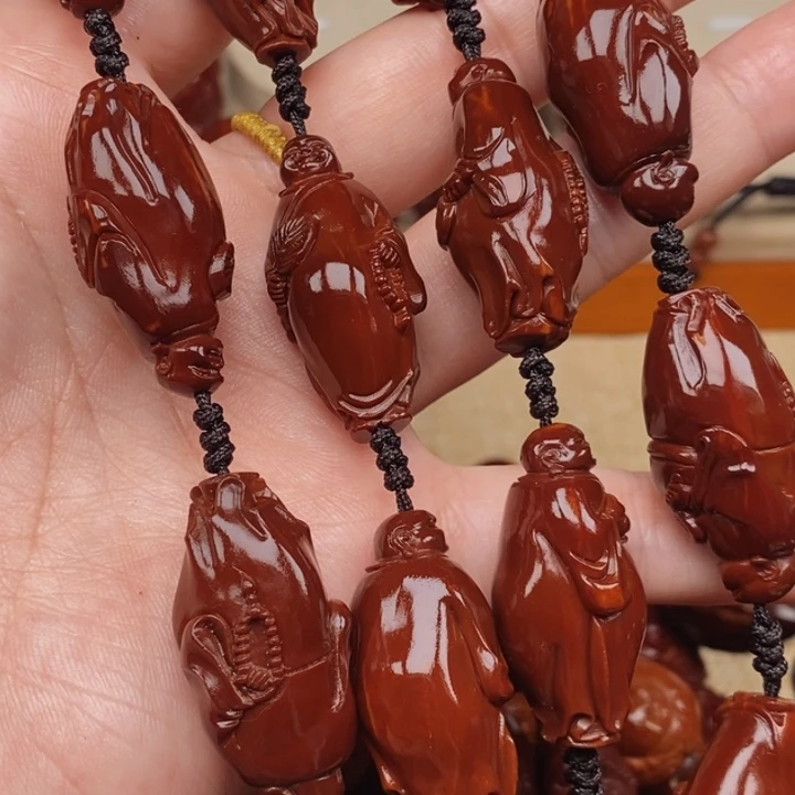 石***头橄榄核吊坠整身弥勒