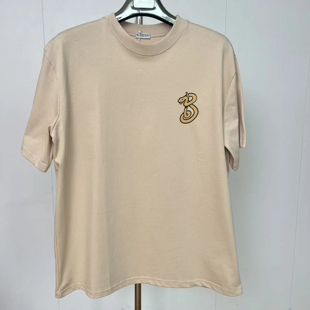 99新 BURBERRY/博柏利 男士小蛇圆领短袖T恤 xx6857