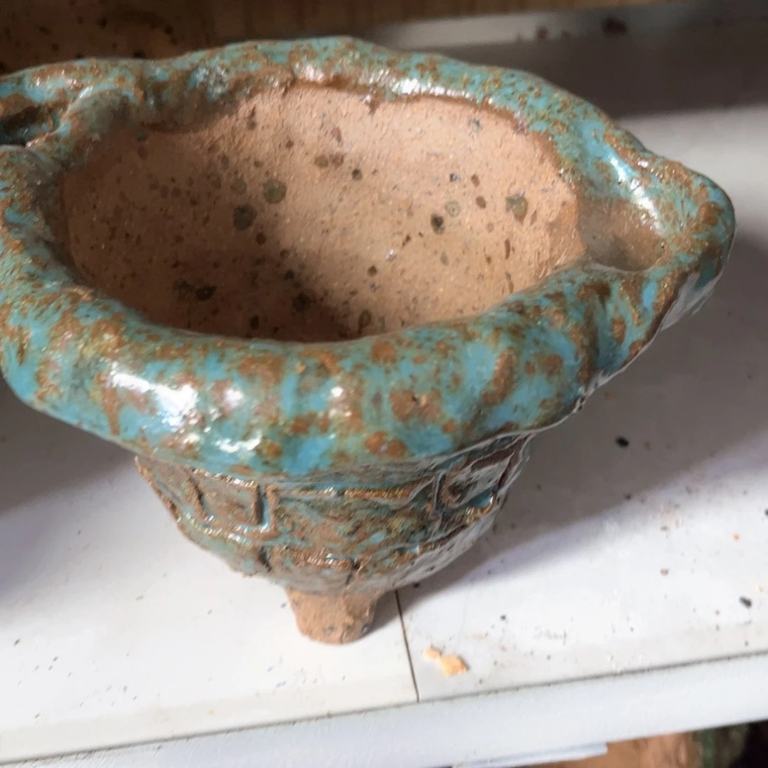 泥塑遥*~古镇炻陶花盆