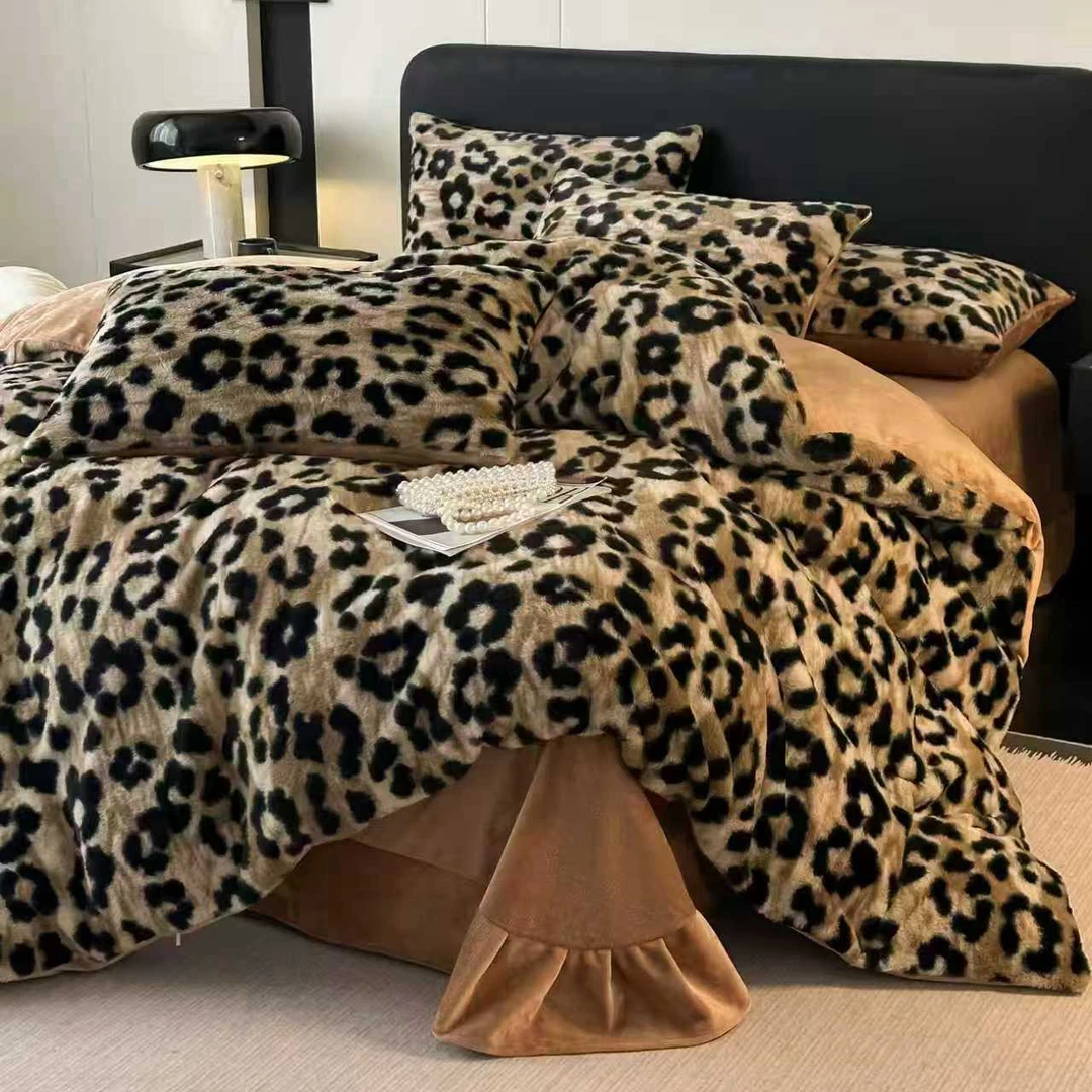 高端珊瑚绒四件套，简约床上加厚双面珊瑚绒秋冬季