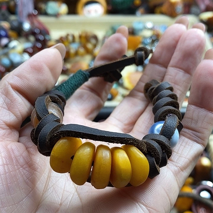 未镶嵌蜜蜡手链优*手链