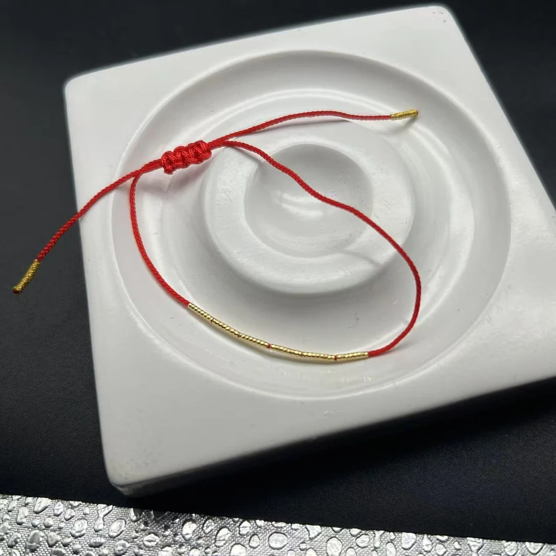 【老王好物优选】3511061-车花管红手绳18K手链多样性发一