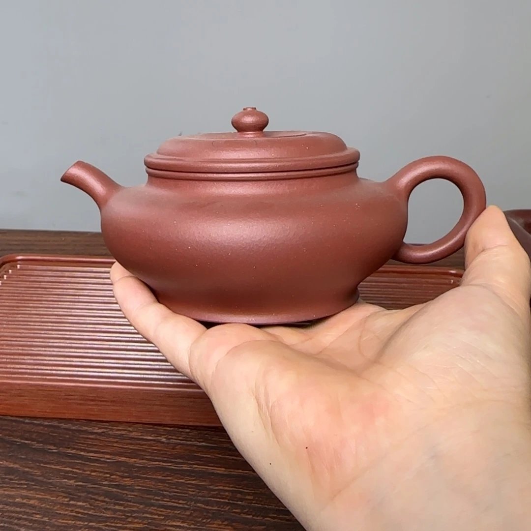 茶壶紫砂微瑕虚扁