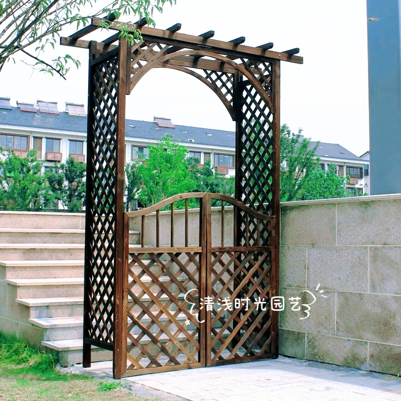 【长150cm】室外拱门花架子爬藤架拱形花园门围栏庭院防腐木葡萄架